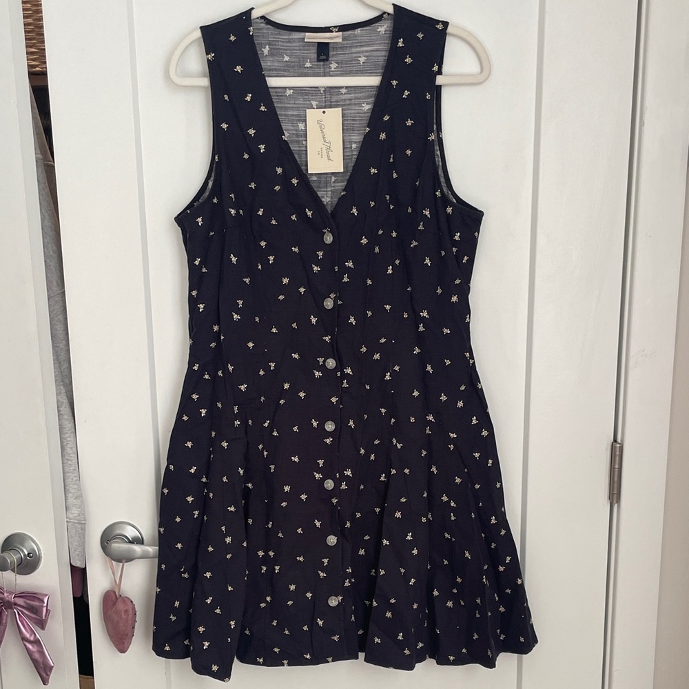 Universal Thread Dark Blue Floral Dress